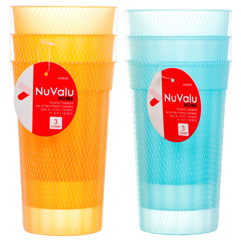 NuValu Plastic Tumbler, 3 Count (24 Pack)