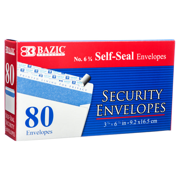 Peel & Seal Security Envelope, 80 Count (24 Pack)