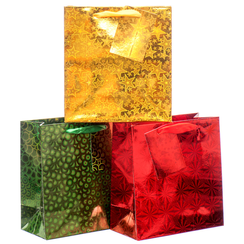 Gift Bag Mini Hologram Asst Colors (12 Pack)