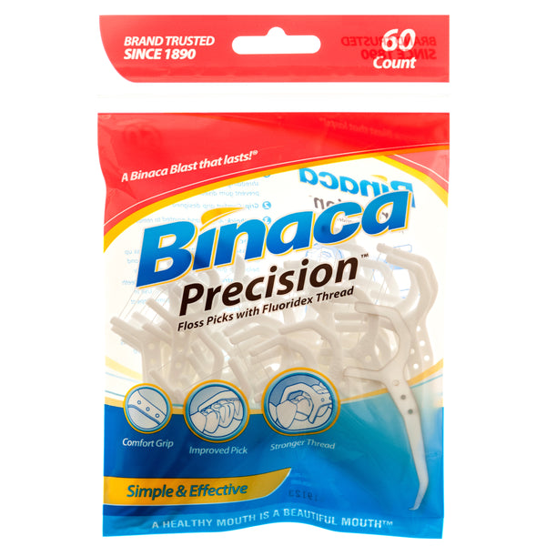 Binaca Flossettes 60Ct Waxed (12 Pack)