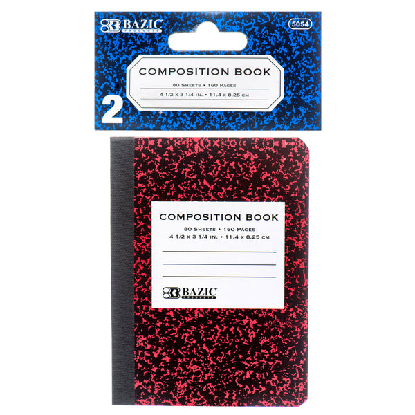 Composition Books, 80 Sheets, 2 Count (24 Pack)