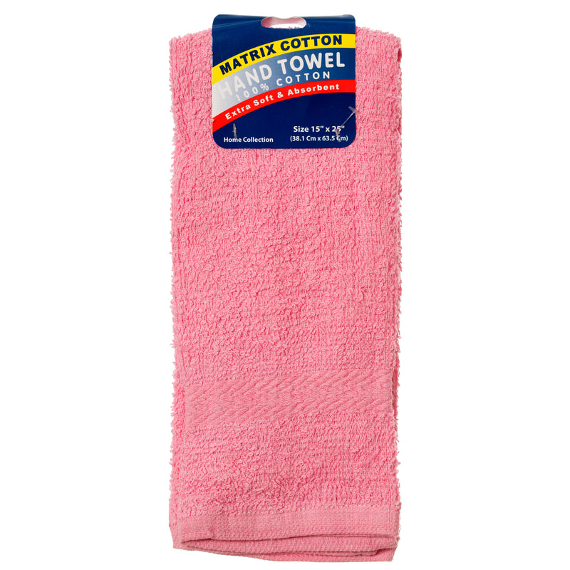 Hand Towel 15X25" 6 Asst Clr