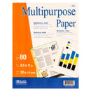 Multipurpose White Printing Paper, 80 Count (50 Pack)