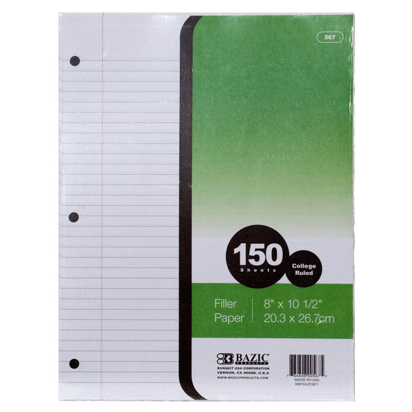 Filler Paper, College Rule, 150 Count (24 Pack)