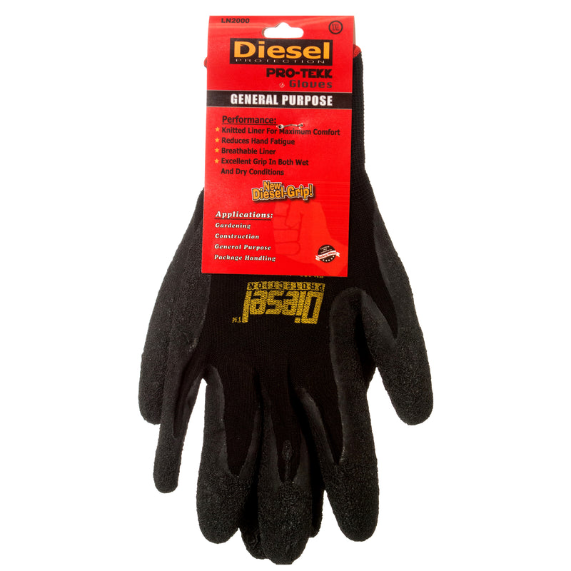 Diesel Glove Latex W/Crinkle Xxl 1Pair (12 Pack)