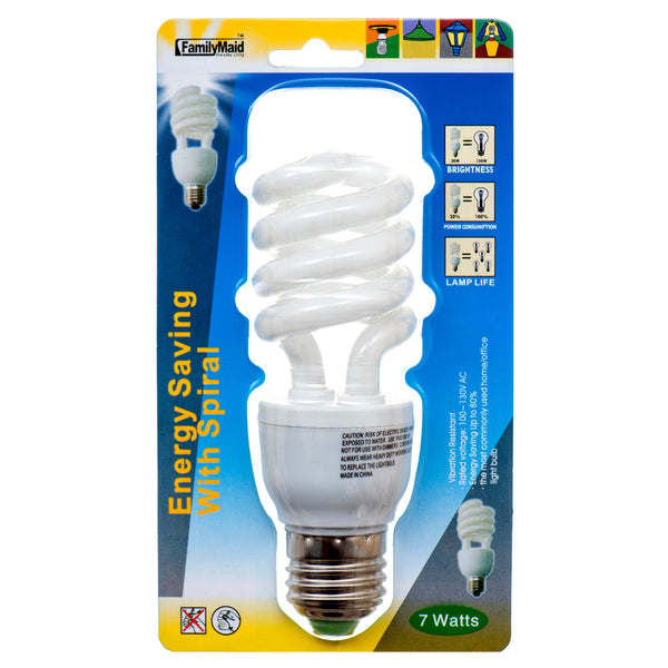 Energy Saver Spiral Light Bulb, 7W (24 Pack)