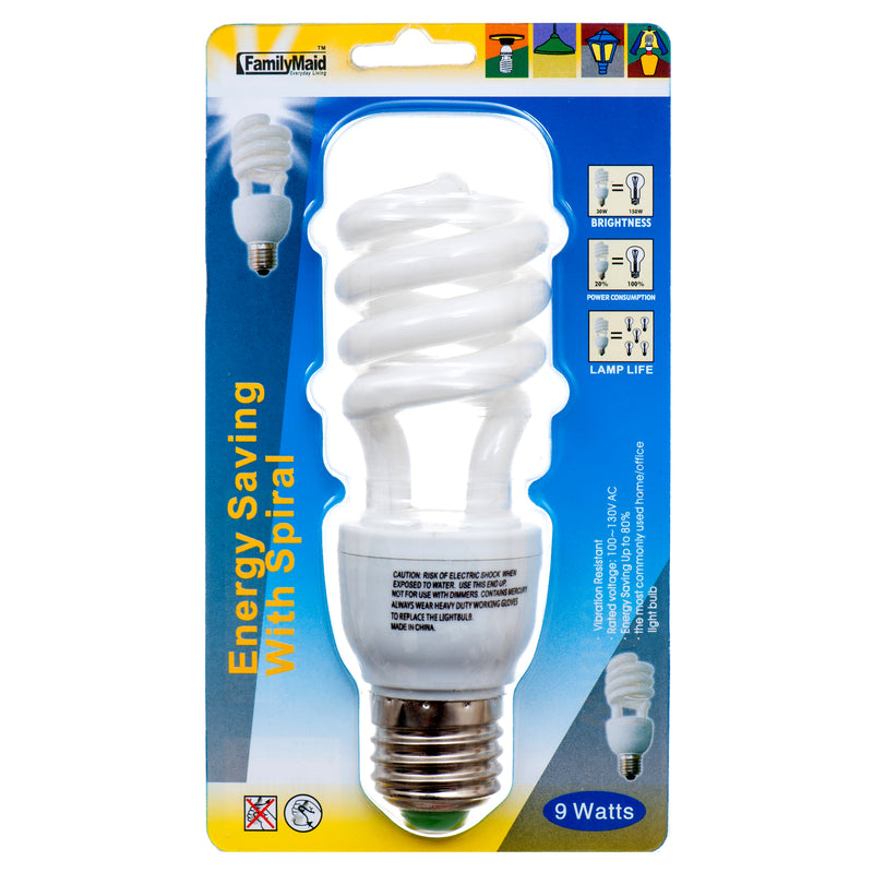 Energy Saver Spiral Light Bulb, 9W (24 Pack)