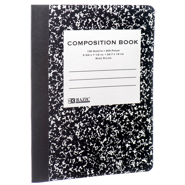Wide Ruled Composition Notebook, 100 Sheet (48 Pack)