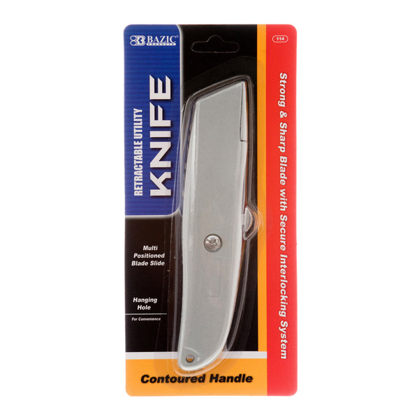Multipurpose Utility Knife, Silver (24 Pack)