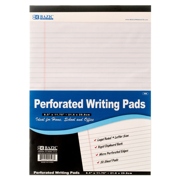 White Legal Pad, 8.5" x 11" (48 Pack)