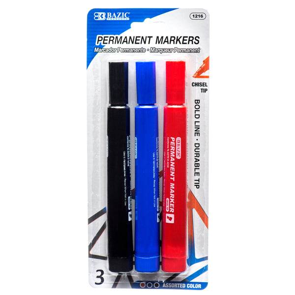 Broad Line Permanent Marker, 3 Count (24 Pack)