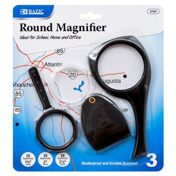 3-Piece Round Magnifier Set (24 Pack)
