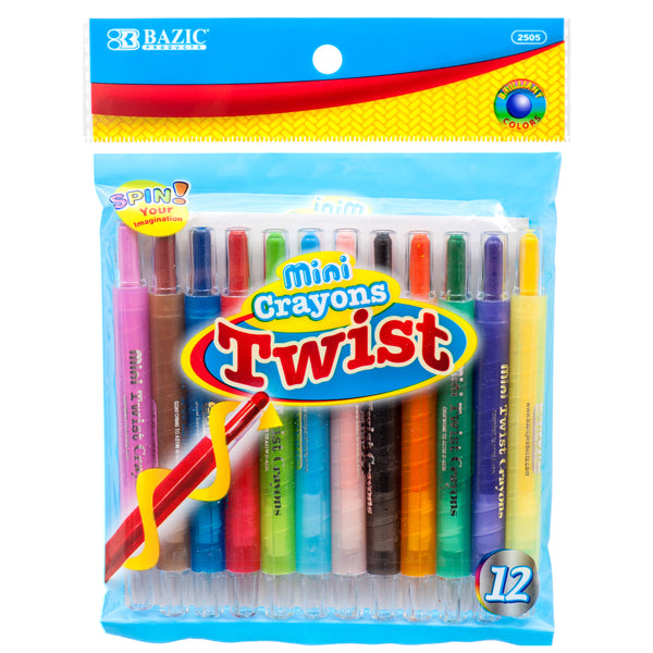 Mini Twist Color Crayons, 10 Count (24 Pack)