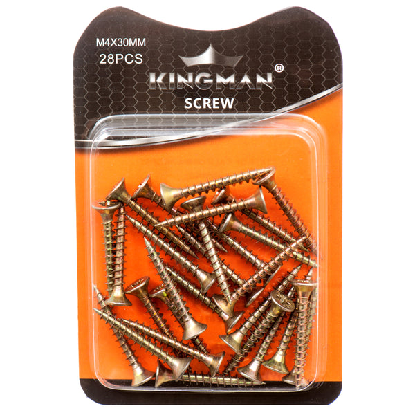 Kingman Screw 30 Mm 28 Pc (12 Pack)