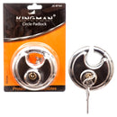 Kingman Diskus Padlock 80Mm W/ Iron Core (12 Pack)