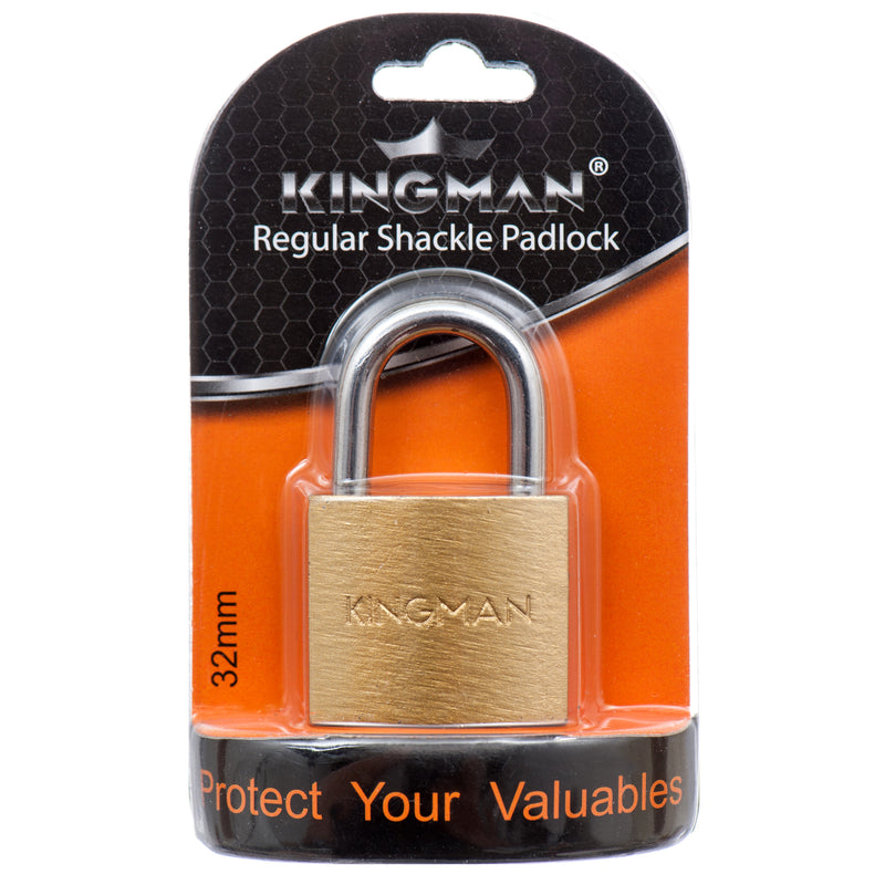 Kingman Brass Padlock 32Mm W/ Copper Core (12 Pack)