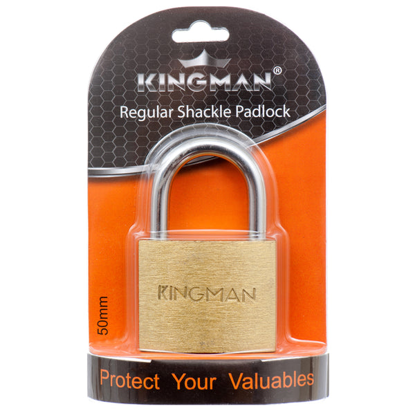 Kingman Brass Padlock 50Mm W/ Copper Core (12 Pack)