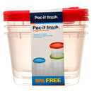 Plastic Container Rd 500Ml 3Pc Set 3 Asst Clr