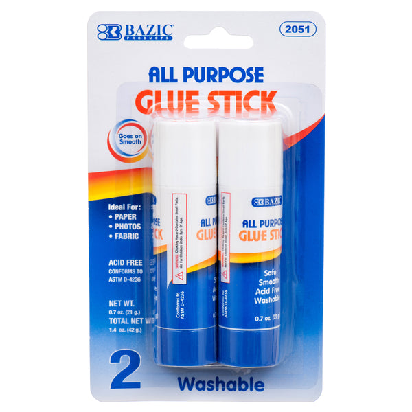 Large Premium Washable Glue Stick, 2 Count (24 Pack)