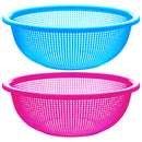 NuValu Round Plastic 13" Colander, Assorted Colors (12 Pack)