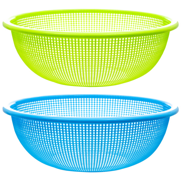 NuValu Round Plastic 14" Colander (12 Pack)