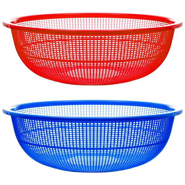 NuValu Round Plastic 21" Colander (12 Pack)