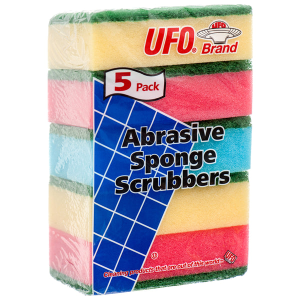 Abrasive Sponge Scrubbers, 5 Count (48 Pack)