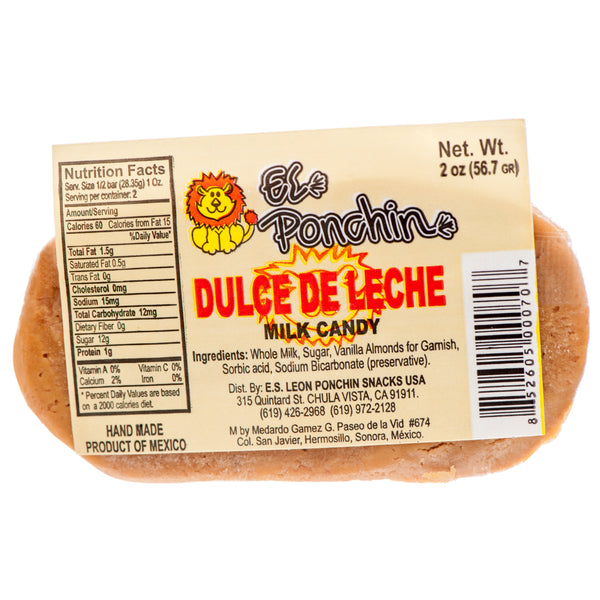 El Ponchin Dulce De Leche Milk Candy, 2 oz (24 Pack)