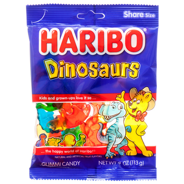 Haribo Dinosaur Gummi Candy, 4 oz (12 Pack)