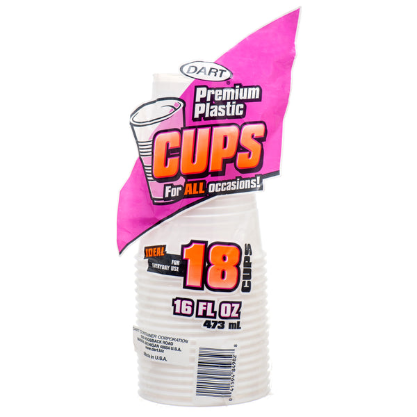 Dart Plastic Cup, 18 Count, 16 oz (24 Pack)