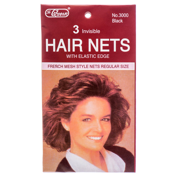 Hair Net 3Pc Black #Jj-1167 (12 Pack)