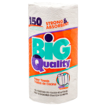 Big Quality 2-Ply Paper Towels, 150 Count (20 Pack)