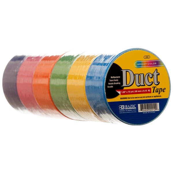 Bright Color Duct Tape, Assorted Colors (36 Pack)