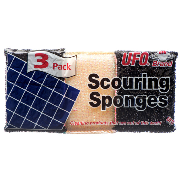 Ufo Scouring Sponge 3 Pk Assorted Color (36 Pack)
