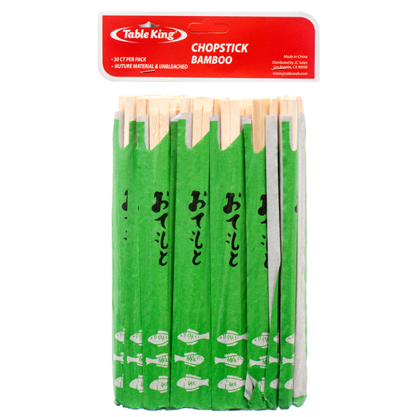 Table King Chopstick Bamboo 30Ct W/Opp Bag (48 Pack)