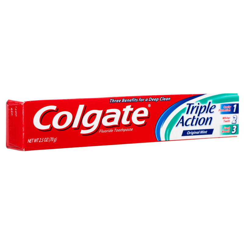 Colgate Triple Action Toothpaste, Original Mint, 2.5 oz (24 Pack)