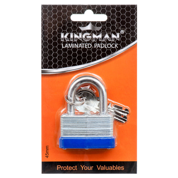 Kingman Laminated Padlock 45Mm W/S. Blister #099745 (24 Pack)