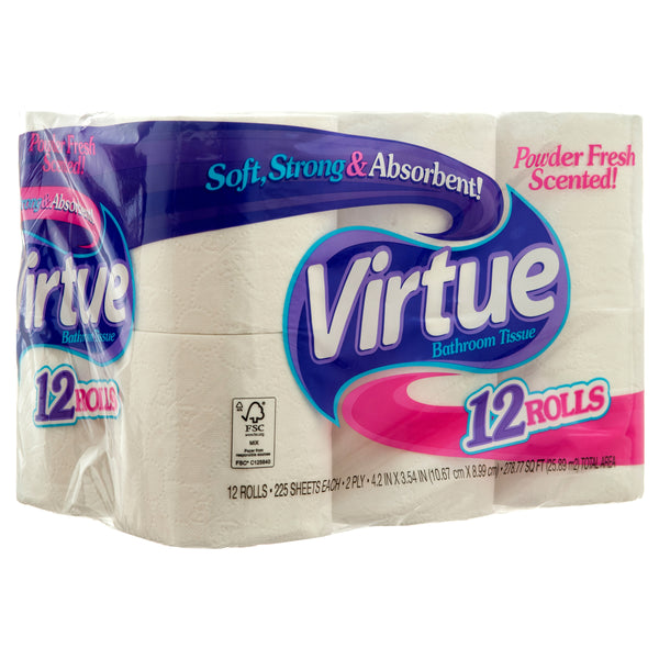 Virtue Toilet Paper, 2-ply, Scented, 12 Count (4 Pack)