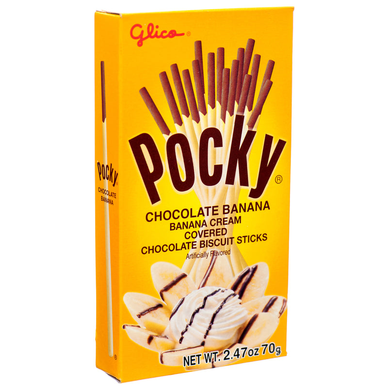 Pocky Chocolate Banana Cream Biscuit Sticks, 2.4 oz (10 Pack)