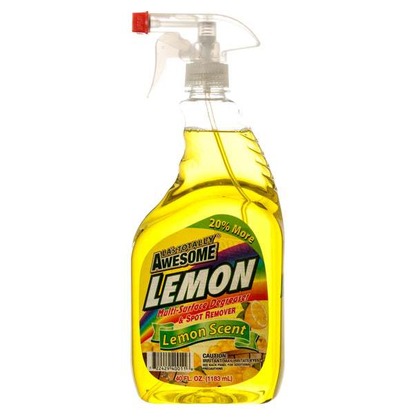 LA’s Totally Awesome Lemon Degreaser & Spot Remover, 40 oz (9 Pack)