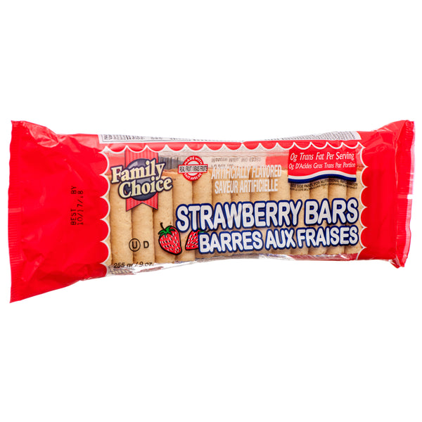 Family Choice Strawberry Bars, 9 oz (24 Pack)