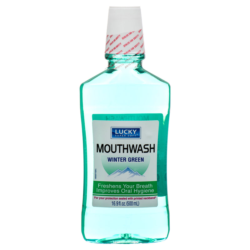 Lucky Mouthwash, Winter Green, 16.9 oz (12 Pack)