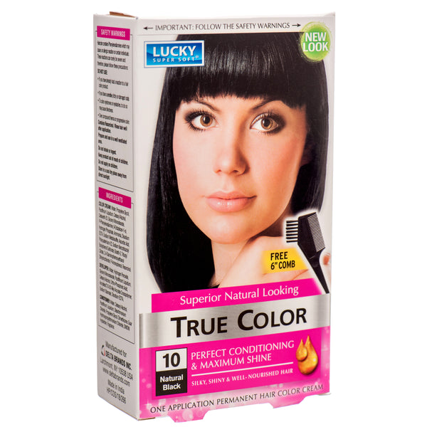 Lucky Hair Color, Natural Black (12 Pack)