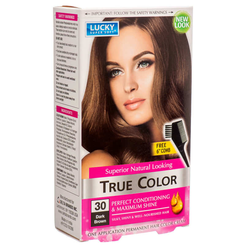 Lucky Hair Color, Dark Brown (12 Pack)
