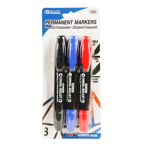 Jumbo Permanent Markers, 3 Count (24 Pack)