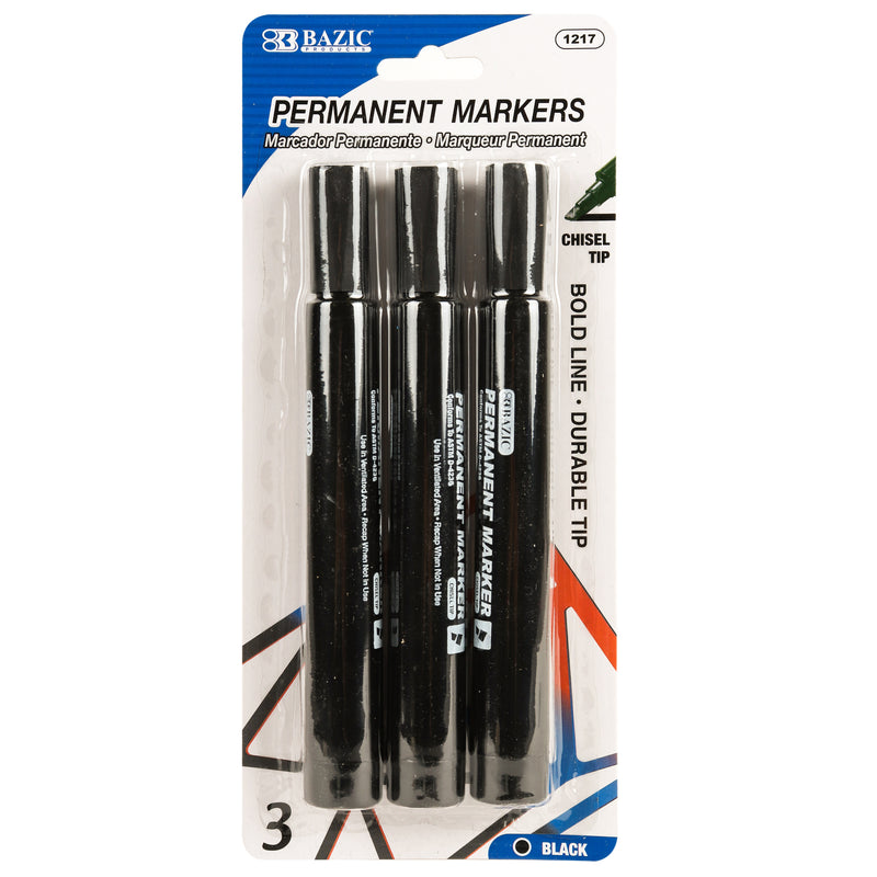 Black Marker, 3 Count (24 Pack)