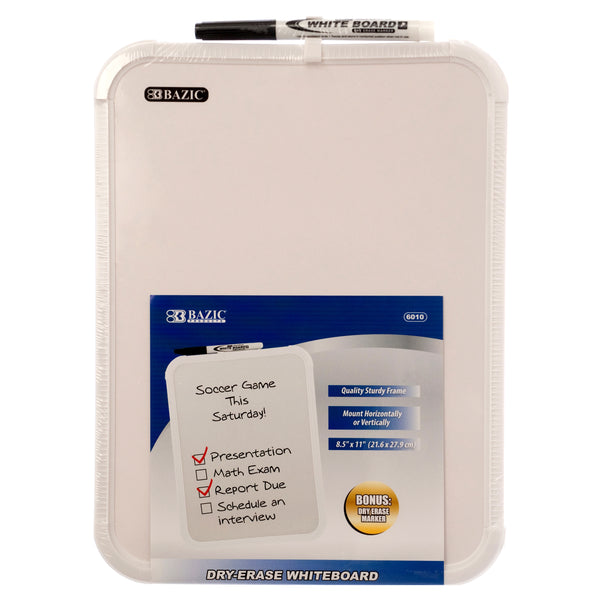 Dry-Erase White Board & Marker (12 Pack)