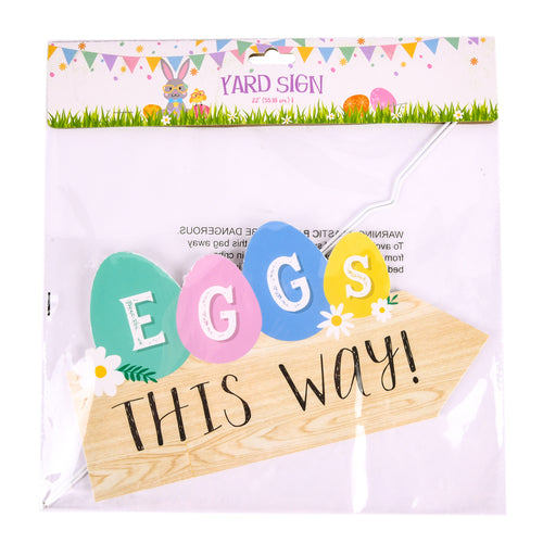 EASTER 22" YARD SIGN - 3ASST DESIGNS (24 PACK)