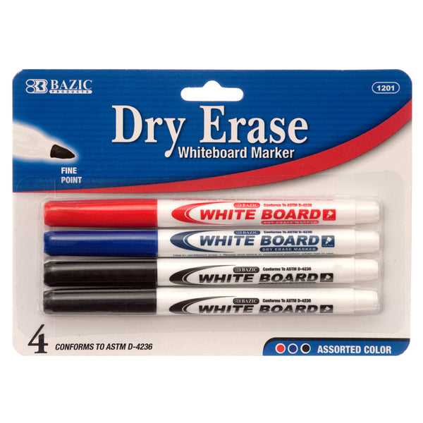 Dry-Erase White Board Marker, 4 Count (24 Pack)