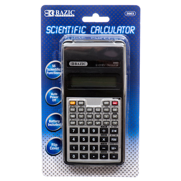 Scientific 10-Digit Calculator w/ Flip Cover (12 Pack)